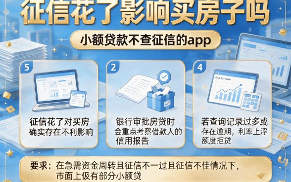 征信花了影响买房子吗,整理5个小额贷款不查征信的app