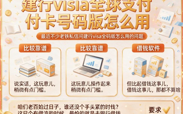 建行visa全球支付卡号码版怎么用,罗列五个比较靠谱的借钱软件