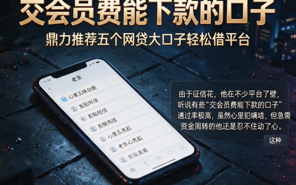 交会员费能下款的口子,鼎力推荐五个网贷大口子轻松借平台