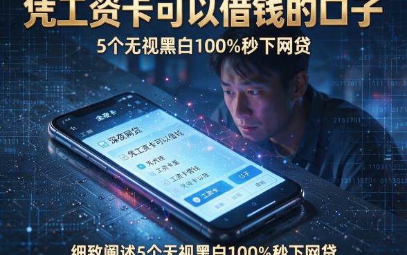 凭工资卡可以借钱的口子,细致阐述5个无视黑白100%秒下网贷