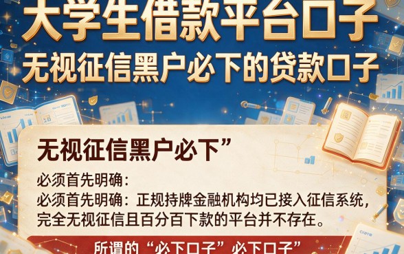 大学生借款平台口子,梳理五个无视征信黑户必下的贷款口子