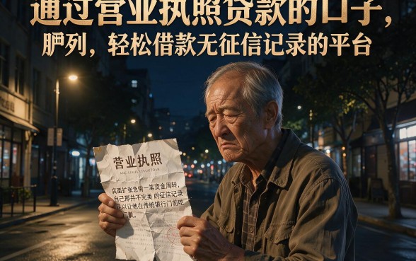 通过营业执照贷款的口子，胪列五个轻松借款无征信记录的平台