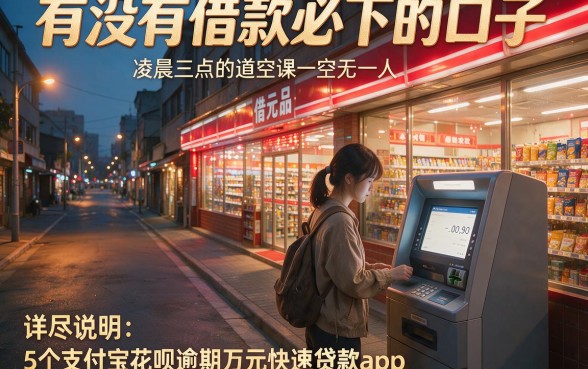 有没有借款必下的口子，详尽说明5个支付宝花呗逾期万元快速贷款app