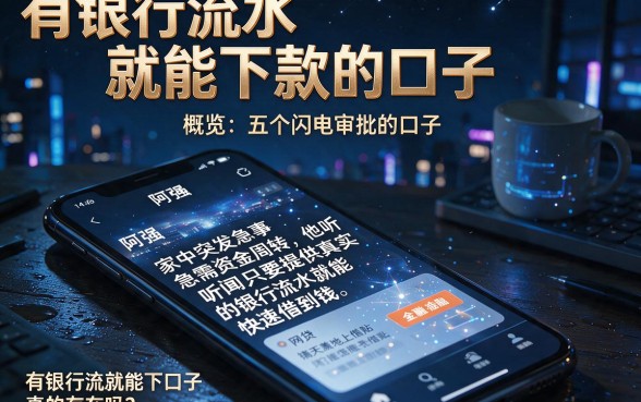 有银行流水就能下款的口子，概览五个闪电审批的口子