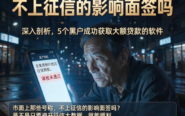 不上征信的影响面签吗,深入剖析5个黑户成功获取大额贷款的软件