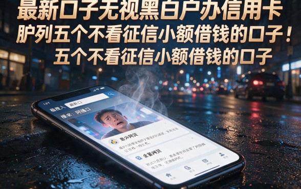 最新口子无视黑白户办信用卡，胪列五个不看征信小额借钱的口子