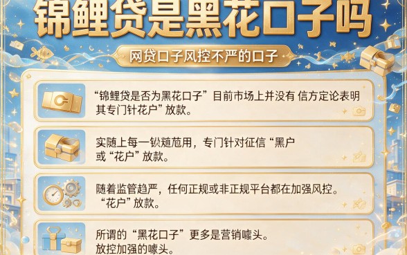 锦鲤贷是黑花口子吗，细致阐述五个网贷口子风控不严的口子