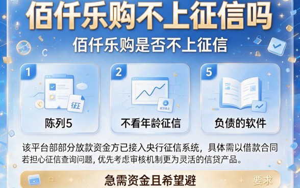 佰仟乐购不上征信吗,陈列5个不看年龄征信负债的软件