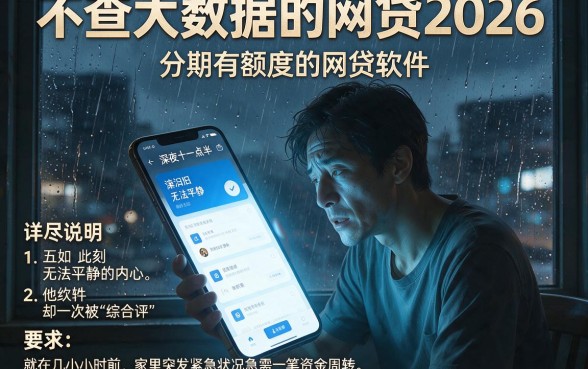 不查大数据的网贷2026,详尽说明五个分期有额度的网贷软件