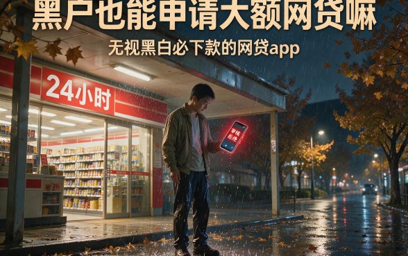 黑户也能申请大额网贷嘛，规整五个无视黑白必下款的网贷app