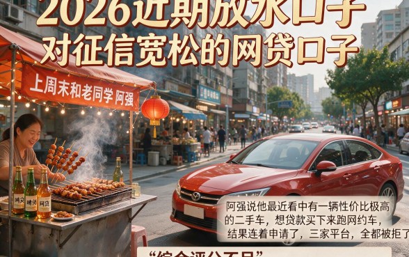 2026近期放水口子，归纳五个对征信宽松的网贷口子