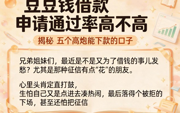 豆豆钱借款申请通过率高不高,揭秘五个高炮能下款的口子