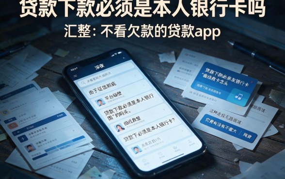 贷款下款必须是本人银行卡吗,汇整五个不看欠款的贷款app