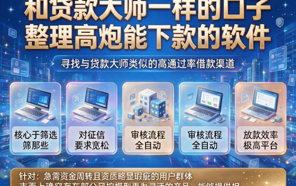 和贷款大师一样的口子，整理五个高炮能下款的软件