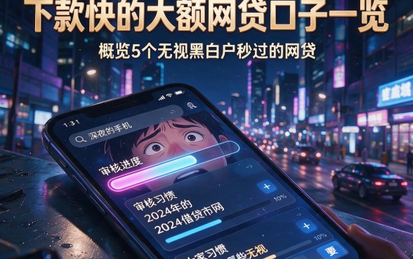 下款快的大额网贷口子一览,概览5个无视黑白户秒过的网贷