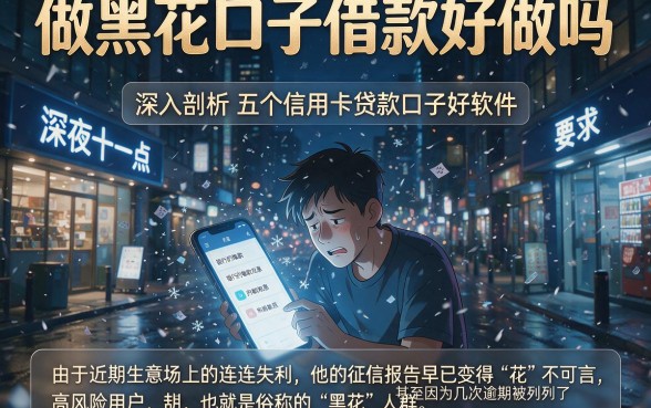 做黑花口子借款好做吗,深入剖析五个信用卡贷款口子好软件