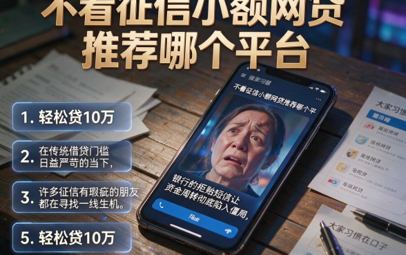 不看征信小额网贷推荐哪个平台，条列五个轻松贷10万的口子