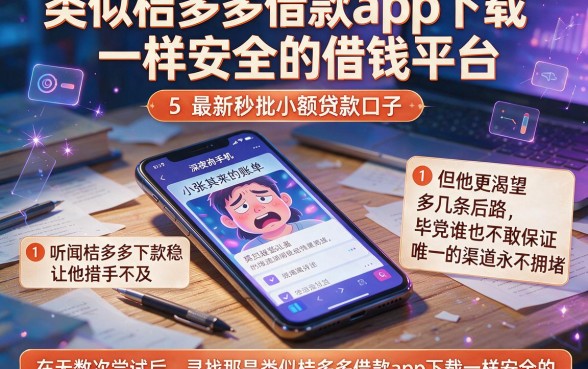 类似桔多多借款app下载一样安全的借钱平台,理出5个最新秒批小额贷款口子