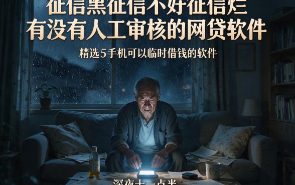 征信黑征信不好征信烂有没有人工审核的网贷软件,精选5个手机可以临时借钱的软件