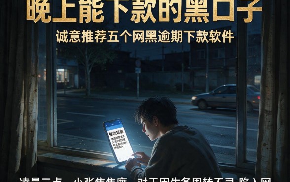 晚上能下款的黑口子，诚意推荐五个网黑逾期下款软件