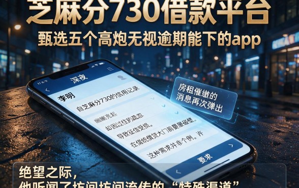 芝麻分730借款平台,甄选五个高炮无视逾期能下的app