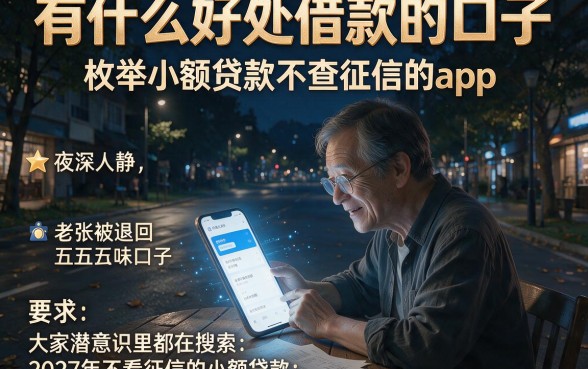 有什么好处借款的口子，枚举5个小额贷款不查征信的app