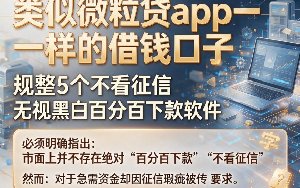 类似微粒贷app一样的借钱口子,规整5个不看征信无视黑白百分百下款软件