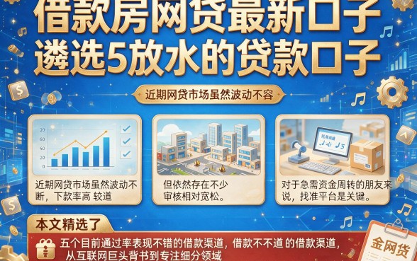 借款房网贷最新口子,遴选5个放水的贷款口子