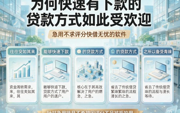 为何快速有下款的贷款方式如此受欢迎，细致阐述五个急用不求评分快借无忧的软件