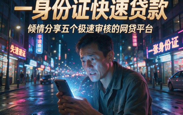 一张身份证快速贷款,倾情分享五个极速审核的网贷平台