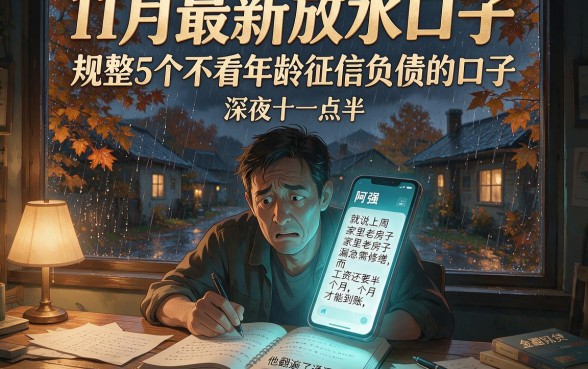 11月最新放水口子,规整5个不看年龄征信负债的口子