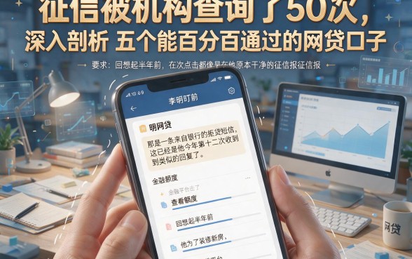 征信被机构查询了50次,深入剖析五个能百分百通过的网贷口子