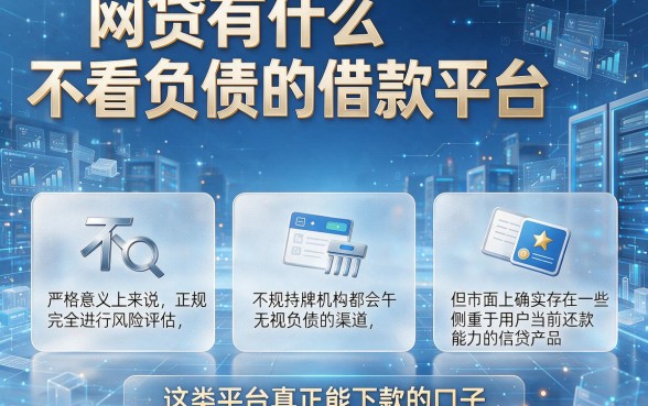 网贷有什么不看负债的借款平台,理出五个网黑真正能下款的口子