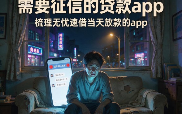 需要征信的贷款app,梳理五个无忧速借当天放款的app