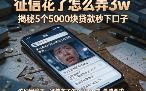 征信花了怎么弄3w,揭秘5个5000块贷款秒下口子