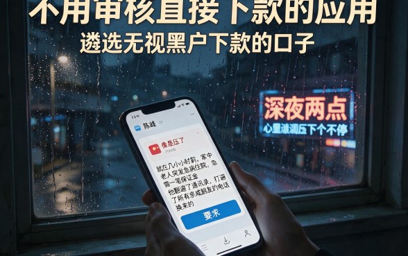 不用审核直接下款的应用,遴选五个无视黑户下款的口子
