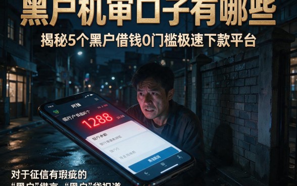 黑户机审口子有哪些,揭秘5个黑户借钱0门槛极速下款平台