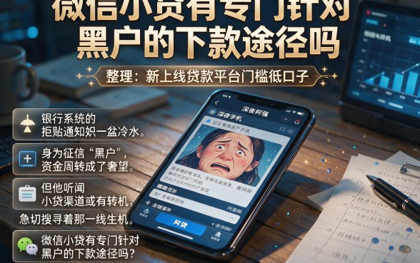 微信小贷有专门针对黑户的下款途径吗,整理五个新上线贷款平台门槛低口子