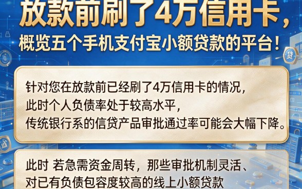 放款前刷了4万信用卡，概览五个手机支付宝小额贷款的平台