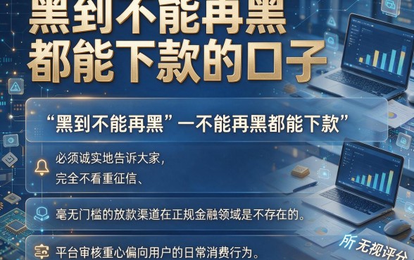 黑到不能再黑都能下款的口子，详尽说明五个无视评分的贷款软件