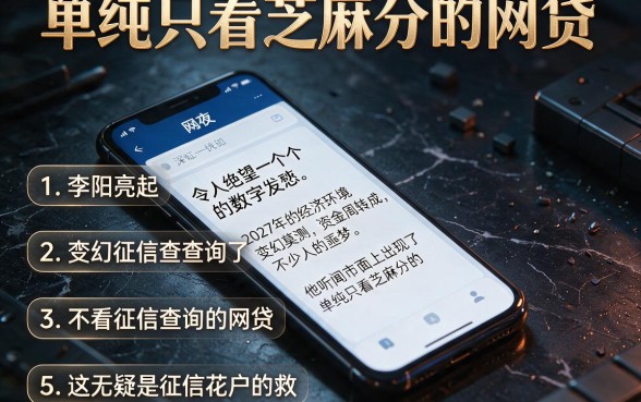 单纯只看芝麻分的网贷，条列五个不看征信查询的平台