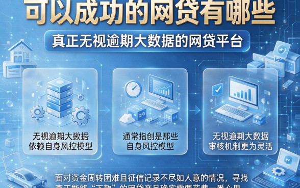 可以成功的网贷有哪些，概括五个真正无视逾期大数据的网贷平台