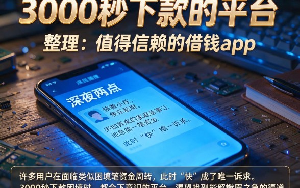 3000秒下款的平台,整理五个值得信赖的借钱app
