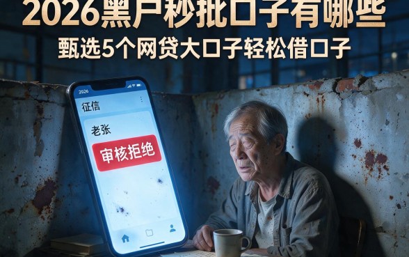 2026黑户秒批口子有哪些,甄选5个网贷大口子轻松借口子