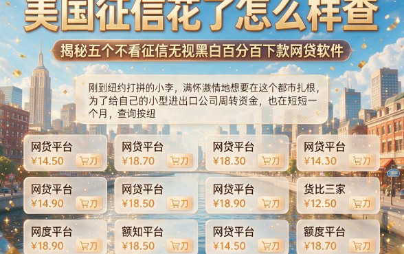 美国征信花了怎么样查,揭秘五个不看征信无视黑白百分百下款网贷软件
