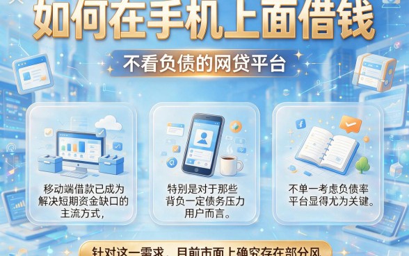 如何在手机上面借钱,概括五个不看负债的网贷平台