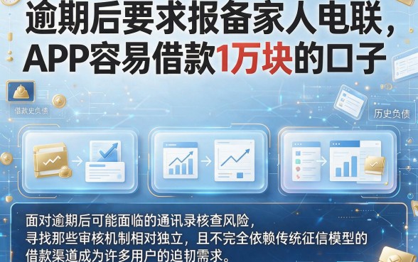 逾期后要求报备家人电联,罗列5个APP容易借款1万块的口子