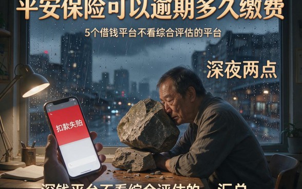 平安保险可以逾期多久缴费,汇总5个借钱平台不看综合评估的平台