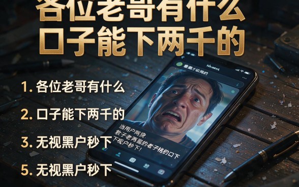 各位老哥有什么口子能下两千的,条列五个无视黑户秒下的口子