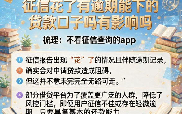 征信花了有逾期能下的贷款口子吗有影响吗,梳理五个不看征信查询的app